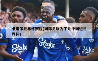 卡塔尔世界杯赛程(国际足联为了让中国进世界杯)