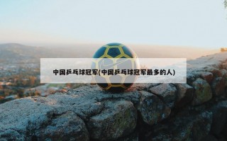 中国乒乓球冠军(中国乒乓球冠军最多的人)
