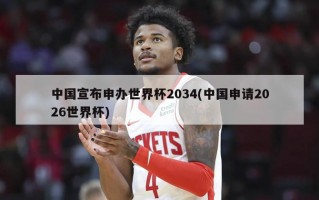 中国宣布申办世界杯2034(中国申请2026世界杯)