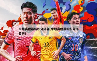 中超赛程最新积分排名(中超赛程最新积分排名榜)