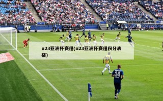 u23亚洲杯赛程(u23亚洲杯赛程积分表格)