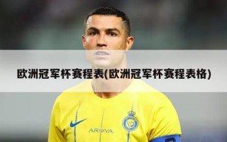 欧洲冠军杯赛程表(欧洲冠军杯赛程表格)