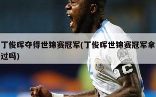 丁俊晖夺得世锦赛冠军(丁俊晖世锦赛冠军拿过吗)